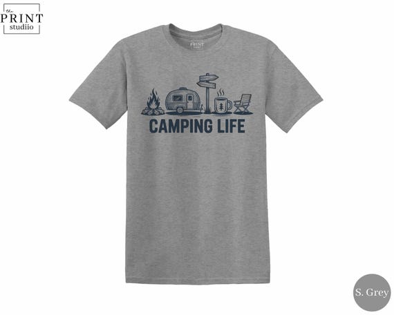 Camping Life Graphic Tee: Outdoor Adventure, Nature Lover Gift