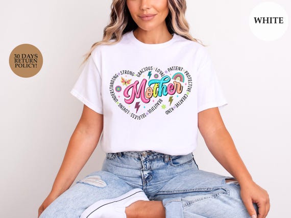 Mother Quotes Heart Shirt, Sentimental Mom T-Shirt with Heart Design, Loving Motherhood Quote Tee, Thoughtful Gift for Moms