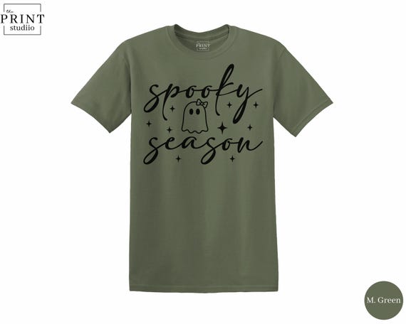 Spooky Season Shirt, Cute Halloween T-Shirt, Fall Graphic Tee, Funny October Spooky Top, Cozy Autumn Shirt, Halloween Gift for Her