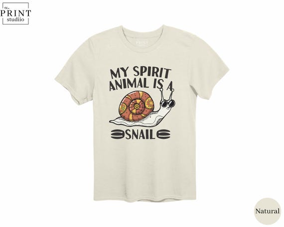 My Spirit Animal Is a Snail Shirt, Funny Lazy Mood Tee, Cute Slow Life T-Shirt, Introvert Humor Gift, Sloth Vibes Animal Graphic Design