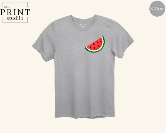 Watermelon Palestine Shirt, Symbolic Chest Print Tee, 100% Charity Donation, Minimalist Protest Shirt, Free Palestine Support T-Shirt