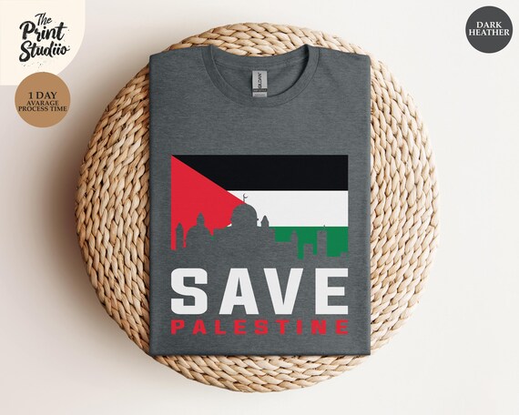Save Palestine T-Shirt Pro Justice Human Rights Graphic Tee Free Palestine Solidarity Shirt Activism Statement Political Protest Tee