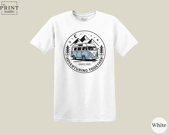Customizable Camping Couple Shirt: Adventure Together Since [Year]