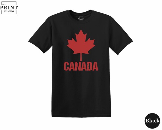 Canada T-Shirt | Maple Leaf Graphic Tee | Boxy Fit 100% Cotton