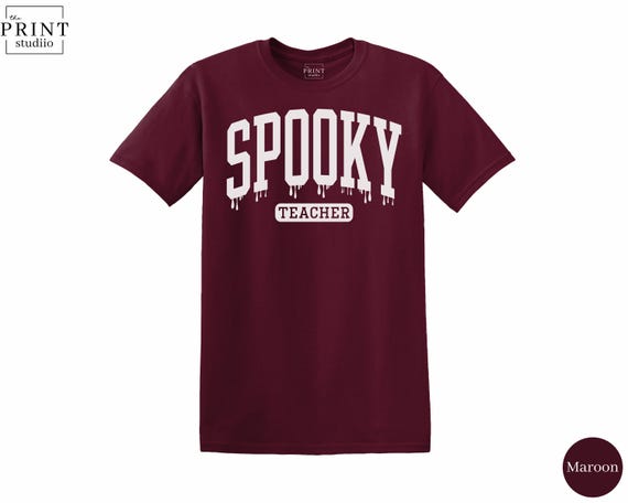 Spooky Teacher Shirt: Elegant Halloween Graphic Tee