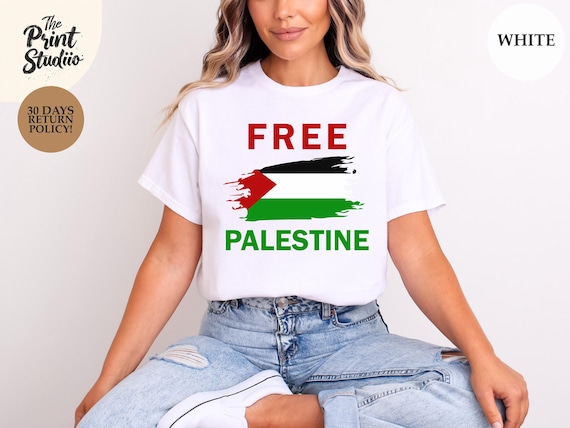 Free Palestine Charity T-Shirt, Support Palestine Flag Shirt, Human Rights Awareness Tee, Justice Peace Middle East Donation Shirt