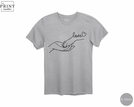 Dog Paw and Human Hand Love Shirt, Pet Lover Connection Tee, Heartwarming Dog Owner Gift, Cute Animal Bond Graphic T-Shirt for Dog Moms