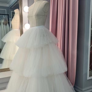 Layered Tulle Skirt – Bridal Tulle Skirt, Tiered Tulle Maxi Skirt, Wedding Skirt, Custom Tulle Skirt for Photoshoot or Special Occasion