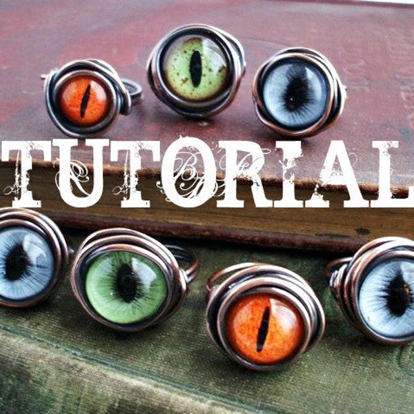 Eye Ring Tutorial.  How To Make An Evil Eye Ring.  Wire Wrap Tutorial. DIY.