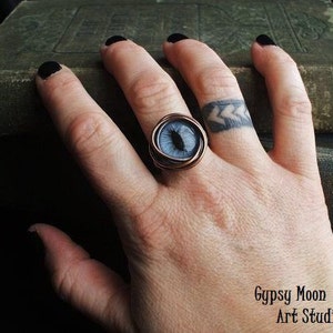 Eye Ring Tutorial. How To Make An Evil Eye Ring. Steampunk Tutorial. Wire Wrap Tutorial. DIY. image 4