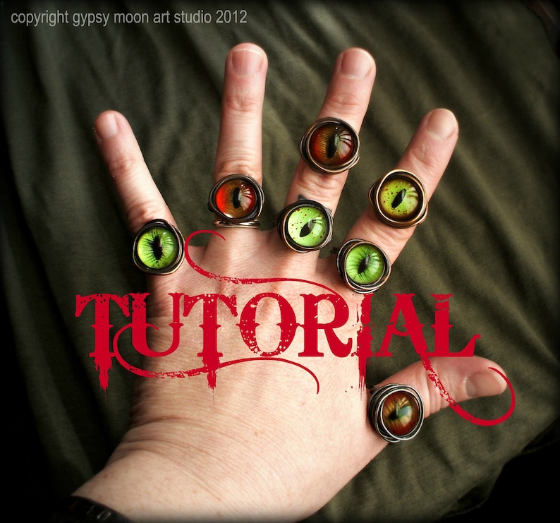 Eye Ring Tutorial. How To Make An Evil Eye Ring. Steampunk Tutorial. Wire Wrap Tutorial. DIY. image 1