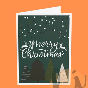 Festive Christmas Tree Greeting Card: Holiday Wishes (PDF Download)
