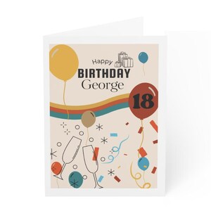 Impressão de cartão de aniversário retrô vintage peculiar – Design personalizado | Tema retrô divertido | Download instantâneo