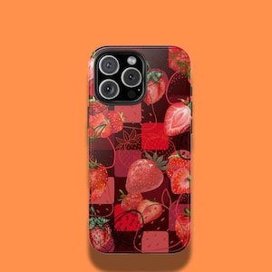 Strawberry Shortcake Phone Case – Cute  Durable Cover for iPhone, Pixel & Samsung | Gift for Her Aesthetic Protective Case Kawaii Style