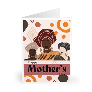 Biglietto di auguri per la festa della mamma - Elegante biglietto di auguri per la festa della mamma / Stampa africana astratta per mamma, zia, amica, nonna / Download immediato