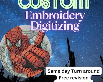 Custom Embroidery Digitizing: Image to Stitch File (Digital)