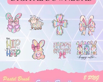 Easter Bunny PNG Bundle: Coquette Sublimation Designs (Digital Download)