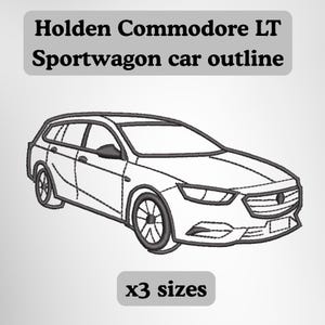 Holden Commodore Embroidery Design: Car Outline Stitch File (Digital Download)