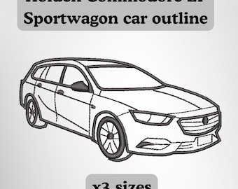 Holden Commodore Embroidery Design: Car Outline Stitch File (Digital Download)