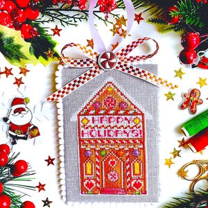 GINGERBREAD CHRISTMAS HOUSE Cross Stitch Pattern Pdf by SunflowerCrossStitch - CrossStitchingForFun