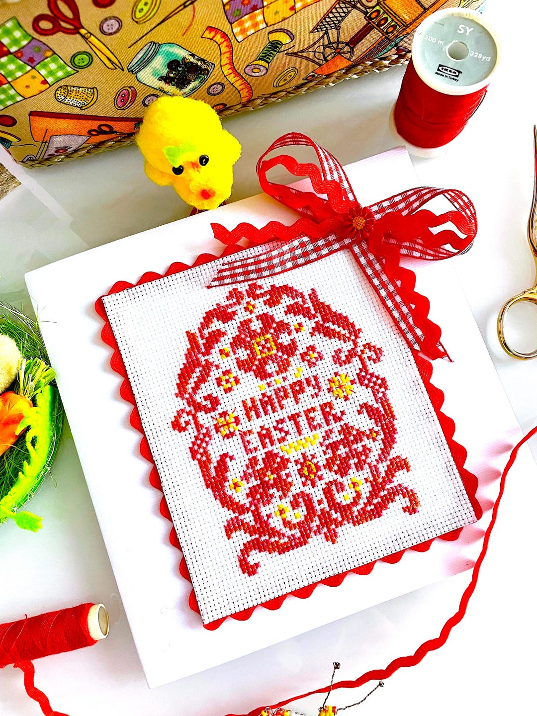 Variegated Happy EASTER EGG Cross Stitch Pattern PDF by ...