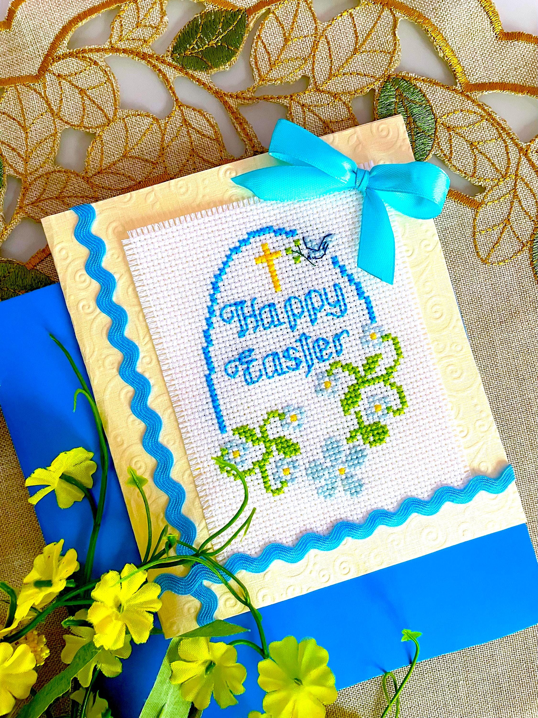 HAPPY EASTER Floral Egg Cross Stitch Pattern PDF by ...