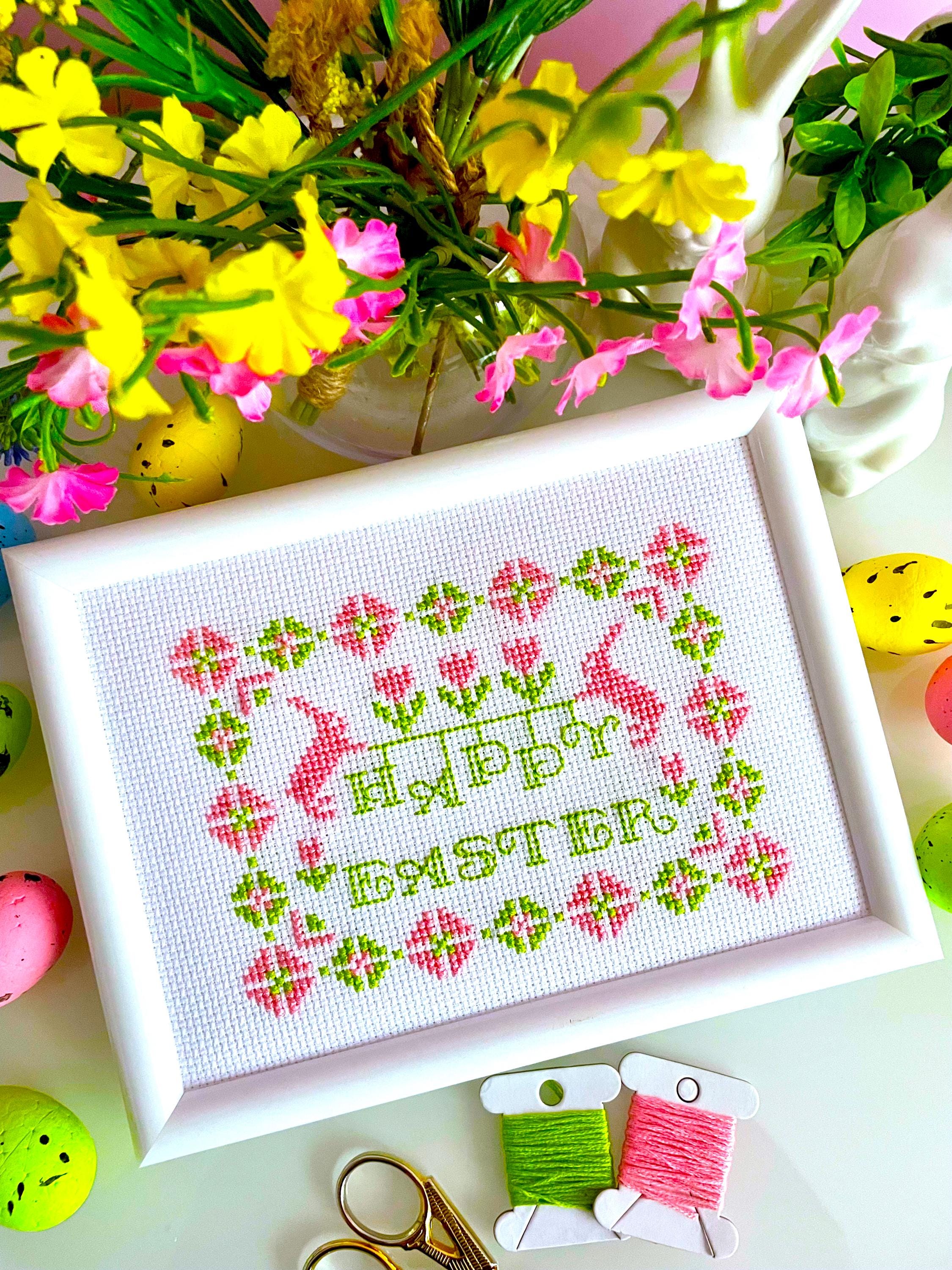 HAPPY EASTER Cross Stitch Pattern PDF by Sunflowercrossstitch ...