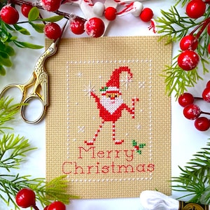 Merry CHRISTMAS CANDY GNOME kruissteekpatroon pdf door SunflowerCrossStitch - CrossStitchingForFun