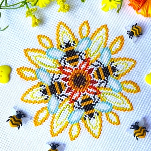 Sunflower Mandala cross stitch pattern PDF by CrossStitchingForFun - SunflowerCrossStitch