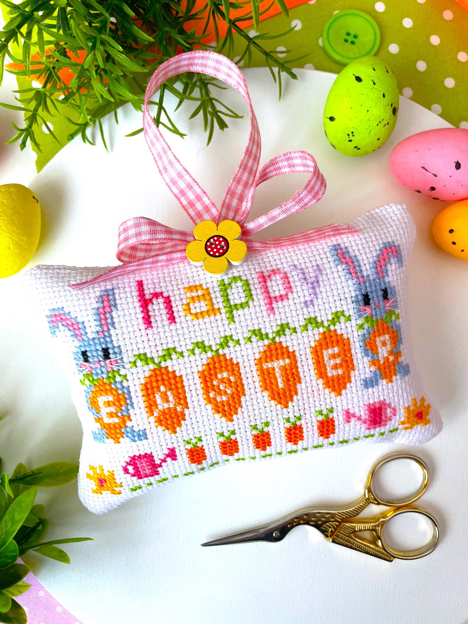 HAPPY EASTER BUNNIES Cross Stitch Pattern Pdf by Sunflowercrossstitch ...