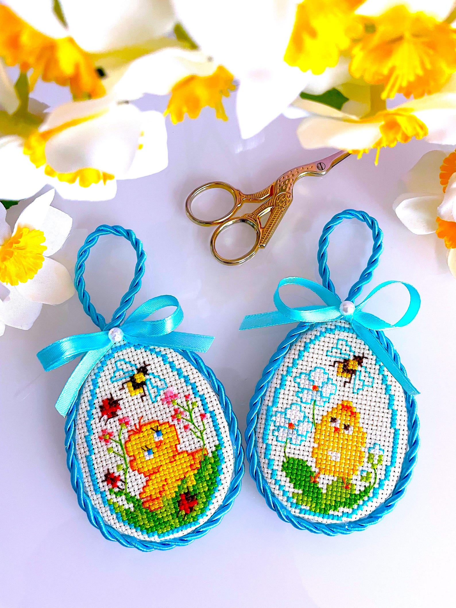 DUCK and CHICKEN Easter EGGS Duo Cross Stitch Pattern Pdf by ...