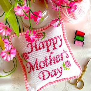 HAPPY MOTHER'S Day-kruissteekpatroon pdf: SunflowerCrossStitch - CrossStitchingForFun