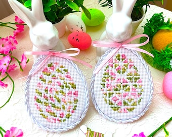 Variegated MOSAIC EASTER EGGS Cross Stitch Pattern Pdf by SunflowerCrossStitch - CrossStitchingForFun
