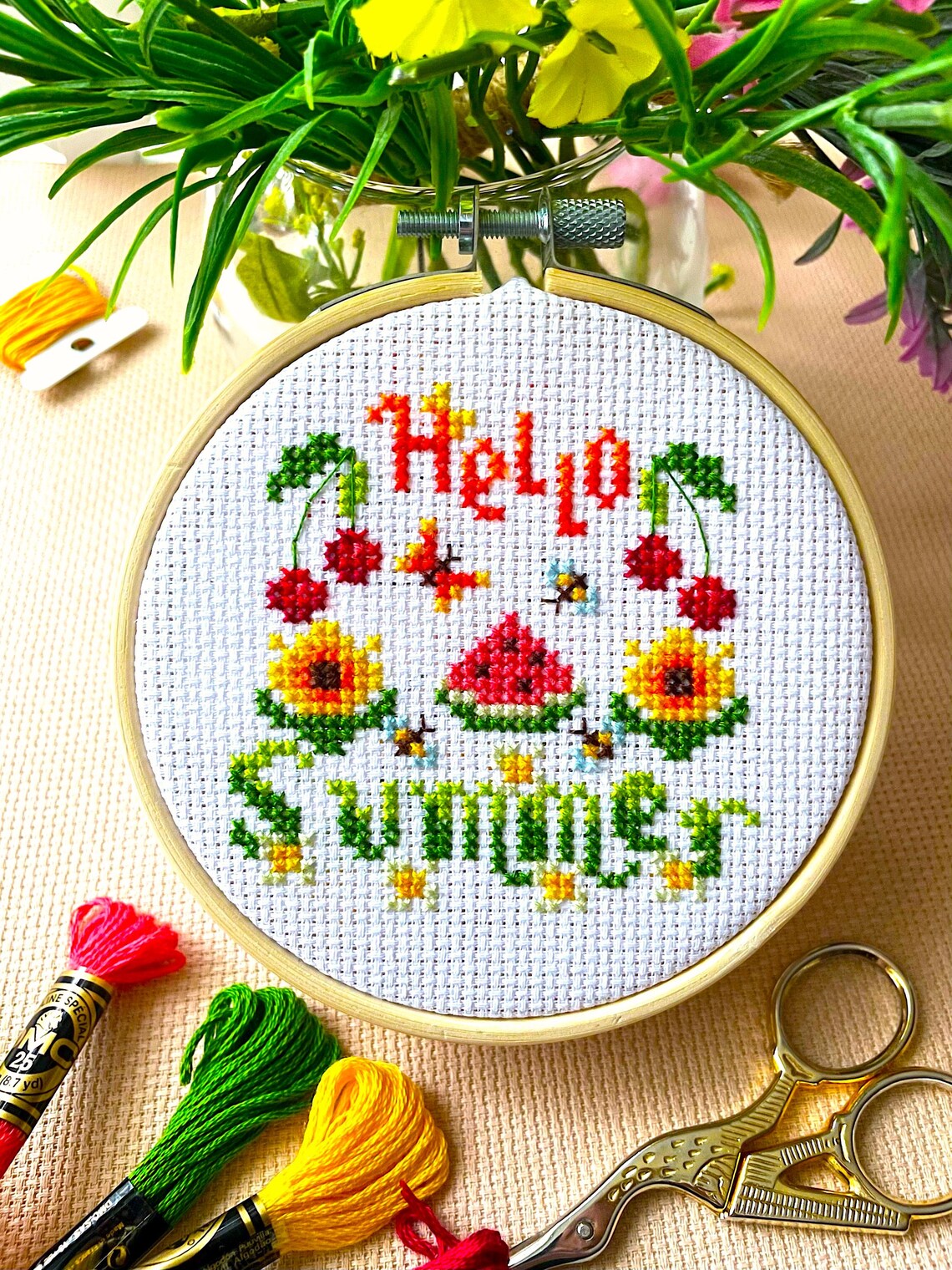 HELLO SUMMER Cross Stitch Pattern PDF by Sunflowercrossstitch ...