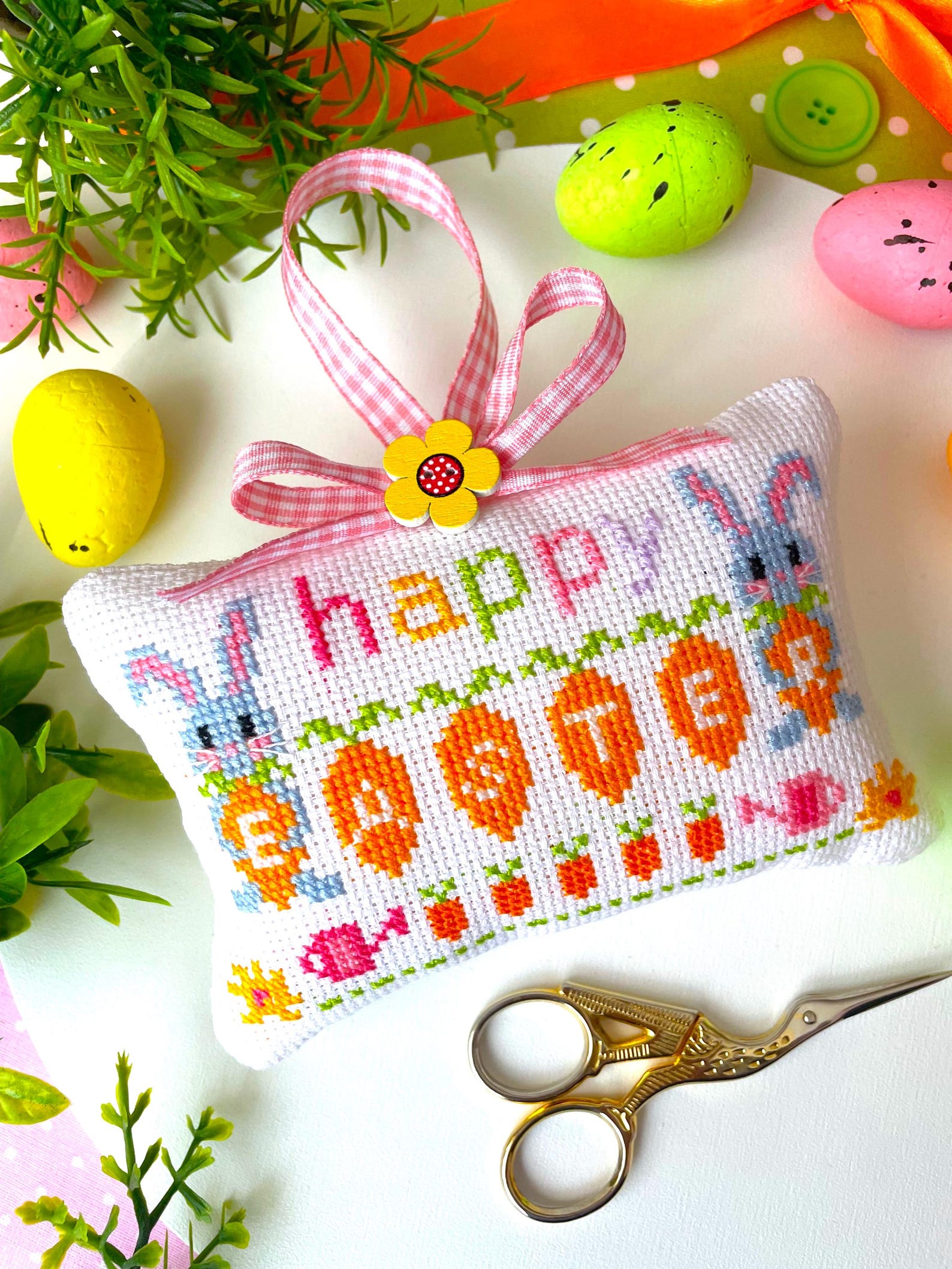 HAPPY EASTER BUNNIES Cross Stitch Pattern Pdf by Sunflowercrossstitch ...
