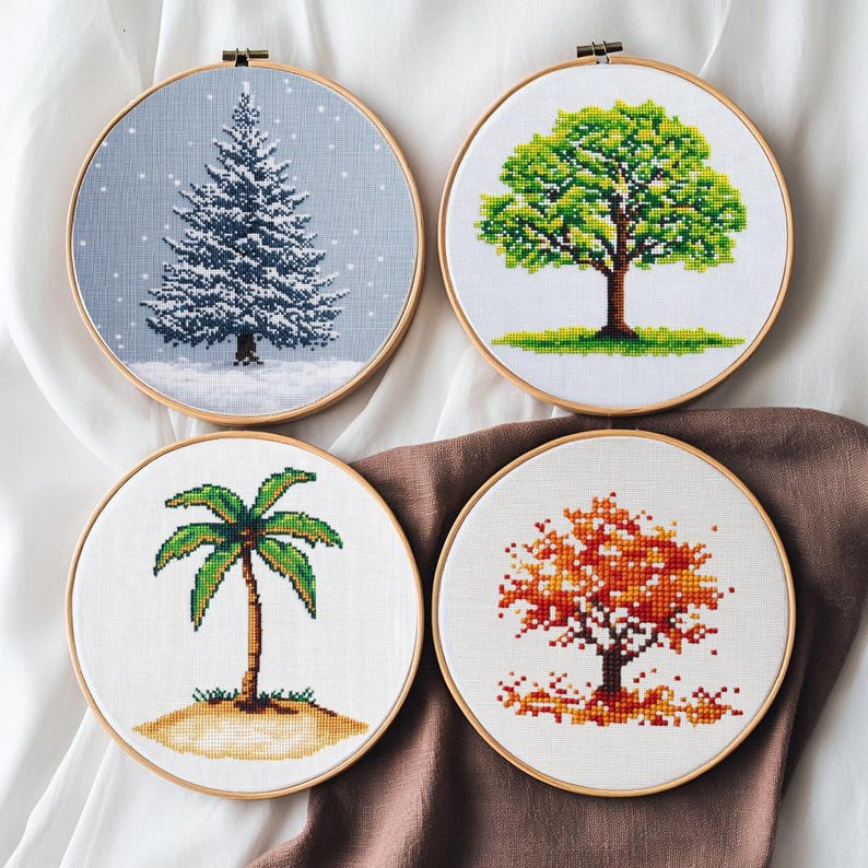 4 Seasons Set Cross Stitch Pattern - PDF Pattern - Etsy