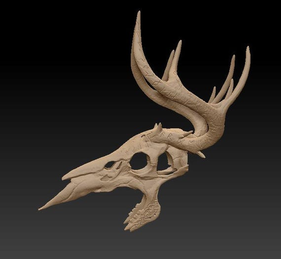 Deer Skull Headdress STL File - Etsy