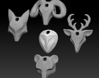 Animal Necklace Pendant STL File Bundle