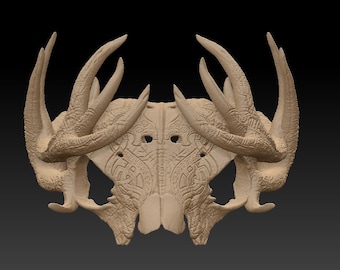Deer Skull Bone Crown STL File