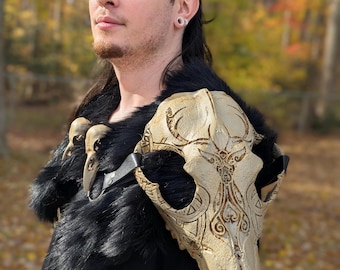 Wolf Skull Shoulder Mount Armor