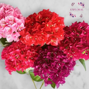 Artificial Silk Bougainvillea, Artificial Paperflower Stem, Faux ...
