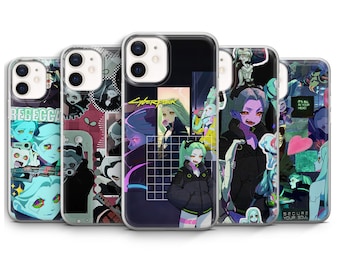 Cyberpunk Phone Case Rebecca Cyber Anime Cover for iPhone 17 Air 16e Pro Max 15 14 13 12 11 | Samsung S25 S24 FE A16 | Google Pixel 10