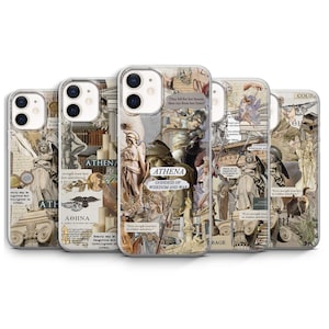 Athena Phone Case Ancient Greek God Aesthetic History Cover for iPhone 16e Pro Max 15 14 13 12 11 | Samsung S25 S24 FE | Google Pixel 9A Pro