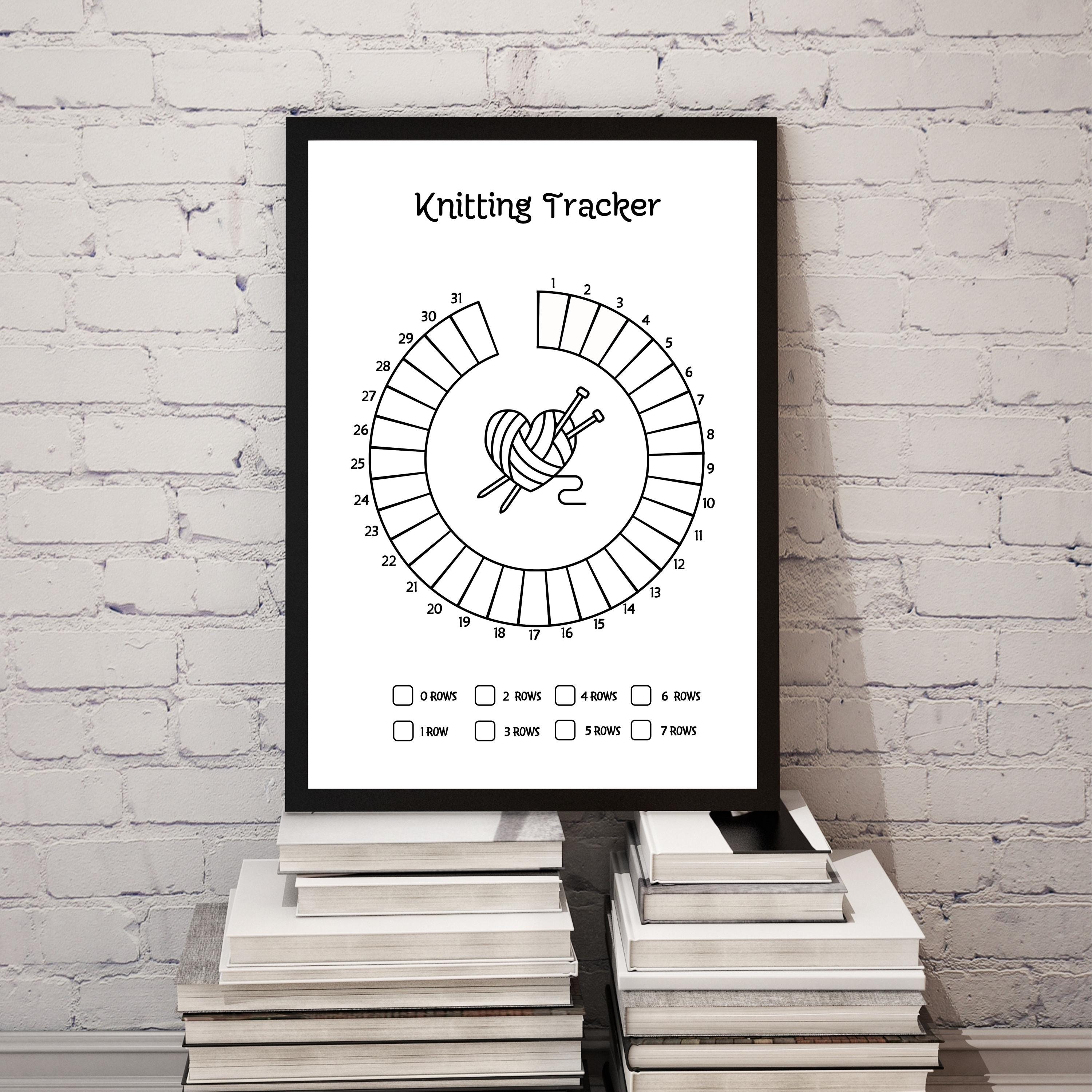Knitting Tracker Printable | Habit &amp; Row Tracker (JPG Digital Download) - Etsy