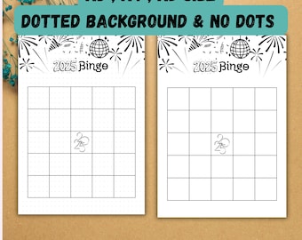 2025 Bingo Template – Printable Goal Planner (A3, A4, A5 Sizes)