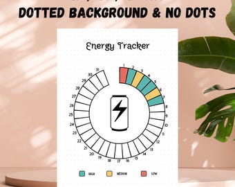 Monthly Energy Tracker | Self-Care Planner (Digital Download)