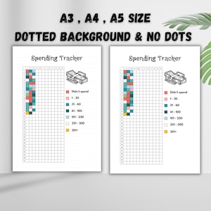 Spending Tracker - Printable Budget Journal Page -  Money Tracker - Money Spending