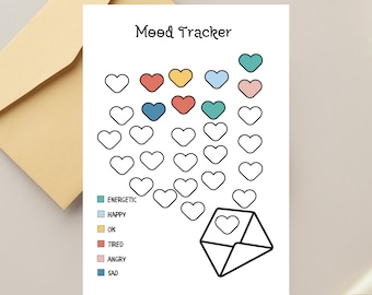 Printable Mood Tracker | Daily Mental Health Chart (PDF Download)