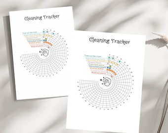 Printable Cleaning Tracker | Home Organization Planner (Digital Download)
