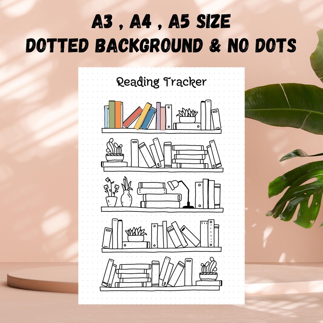 Bookshelf Reading Tracker Printable | A3 A4 A5 Sizes (PDF Download) - Etsy